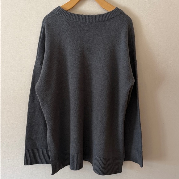 Jenni Kayne Boyfriend Cashmere Sweater in Storm Size M - Picture 6 of 7